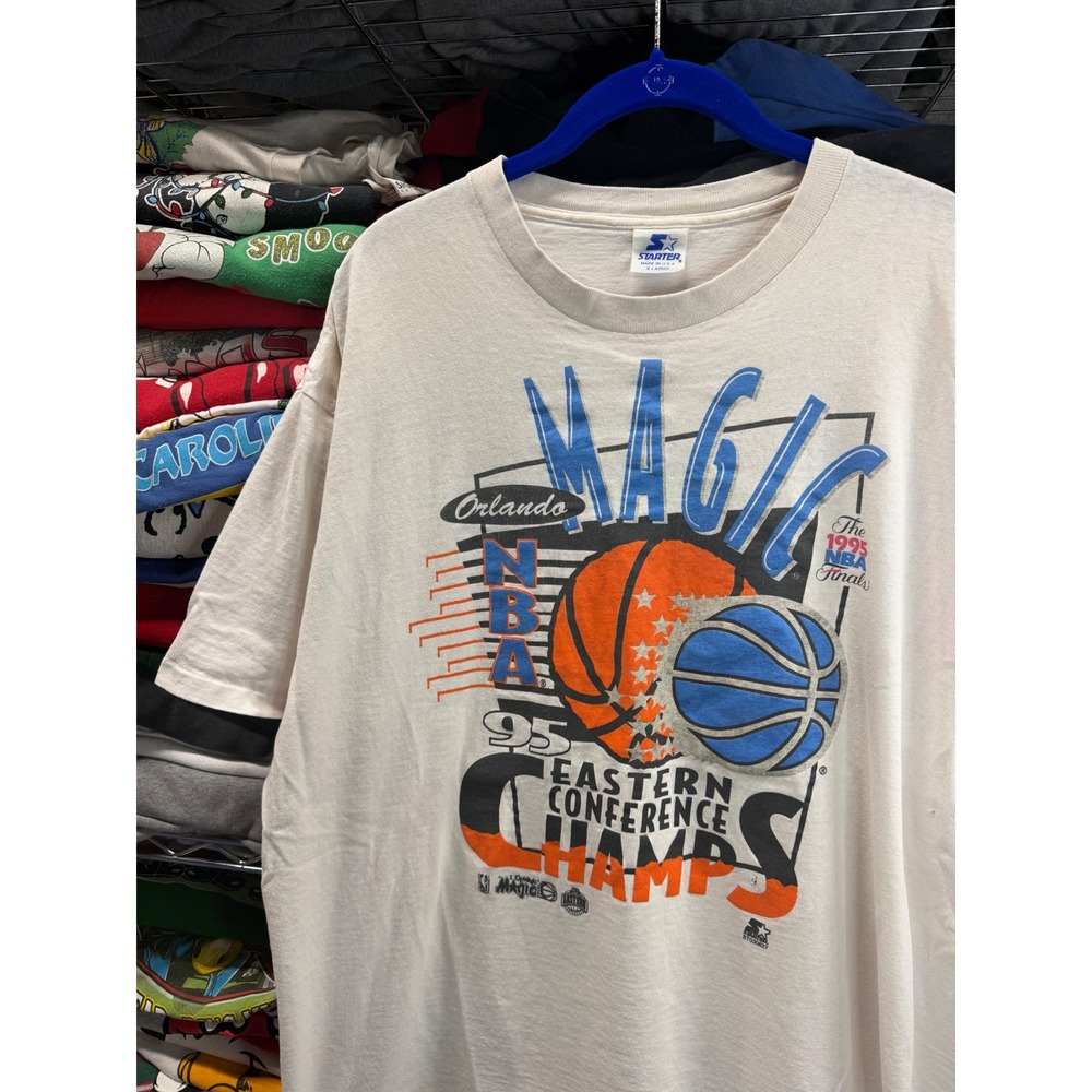 Vintage 1995 Orlando Magic NBA Eastern Conference Champs Starter T-Shirt XL